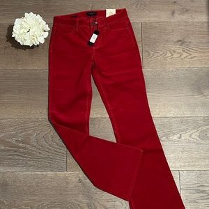 Talbots Women's Signature Bootcut Red Corduroy Jeans
